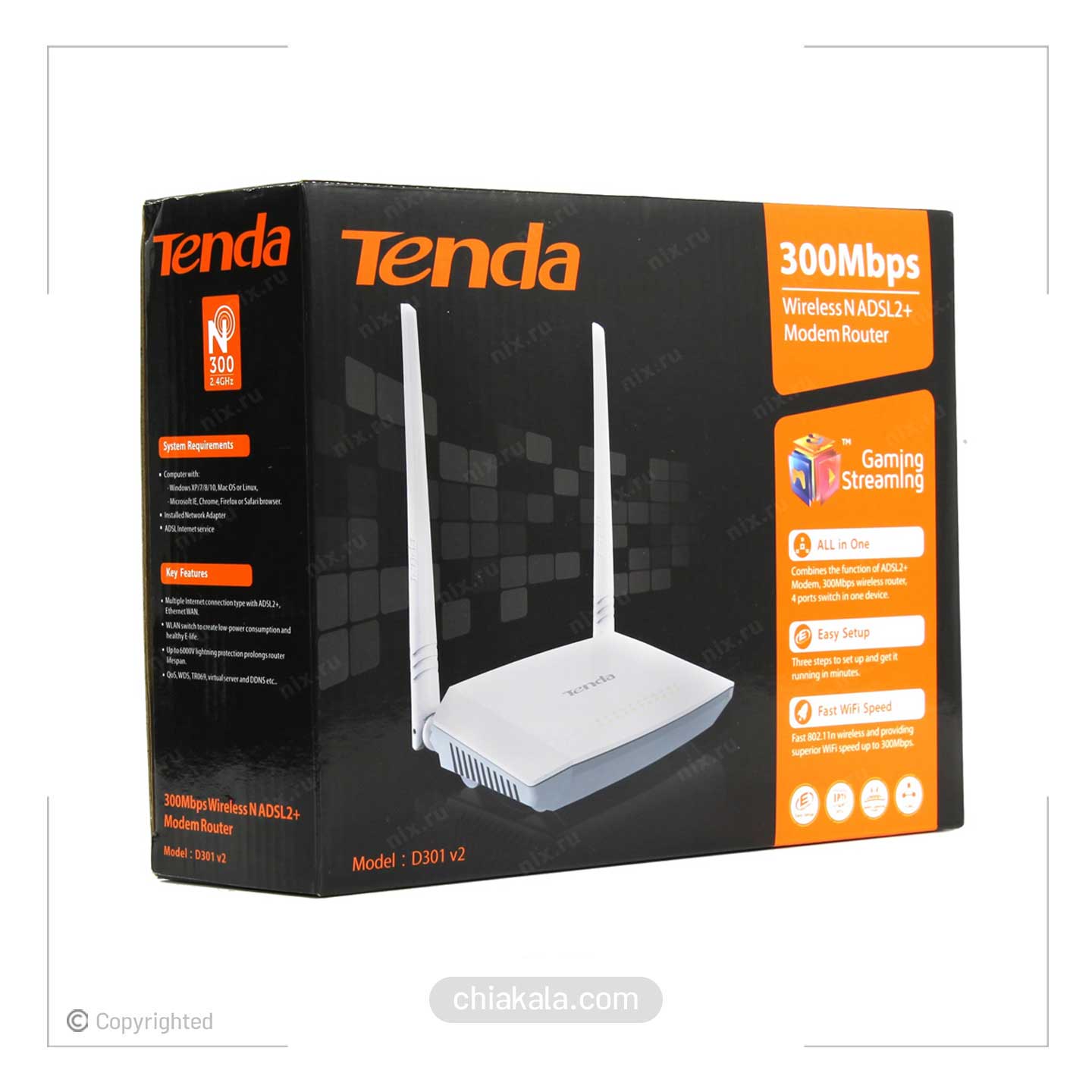 مودم روتر ADSL2 Plus تندا مدل Tenda D301 V2